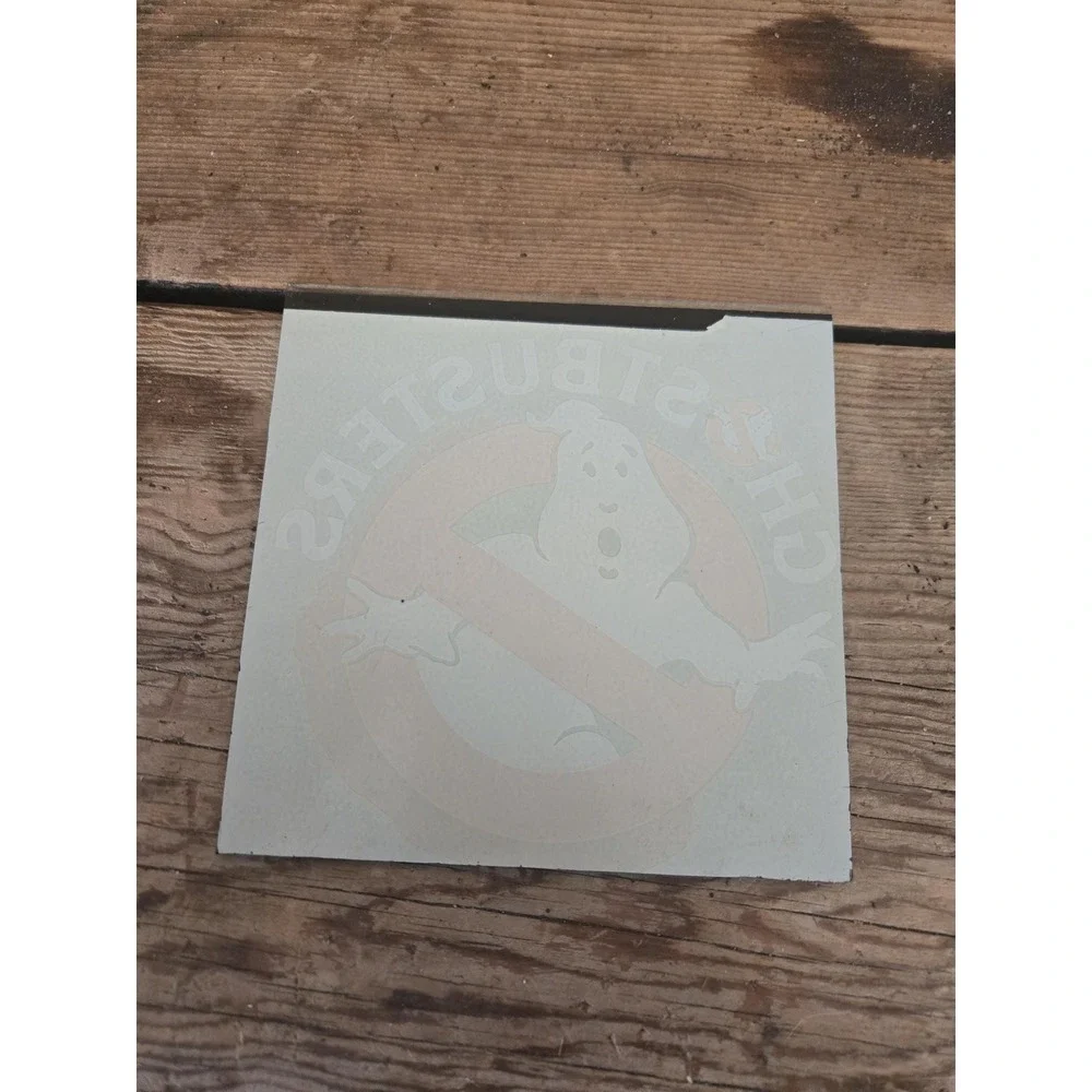 Vintage 1980s Ghostbusters carnival glass prize mirror